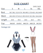 NSPSTT Bunny Girl Cosplay Blue Bunny Costume Women Denim Suit,Size S
