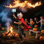 Lobcssud Children's Hero Character Toys Hammers and LED Light Mask Cape Children's Role-Playing Costumes Gifts for Children