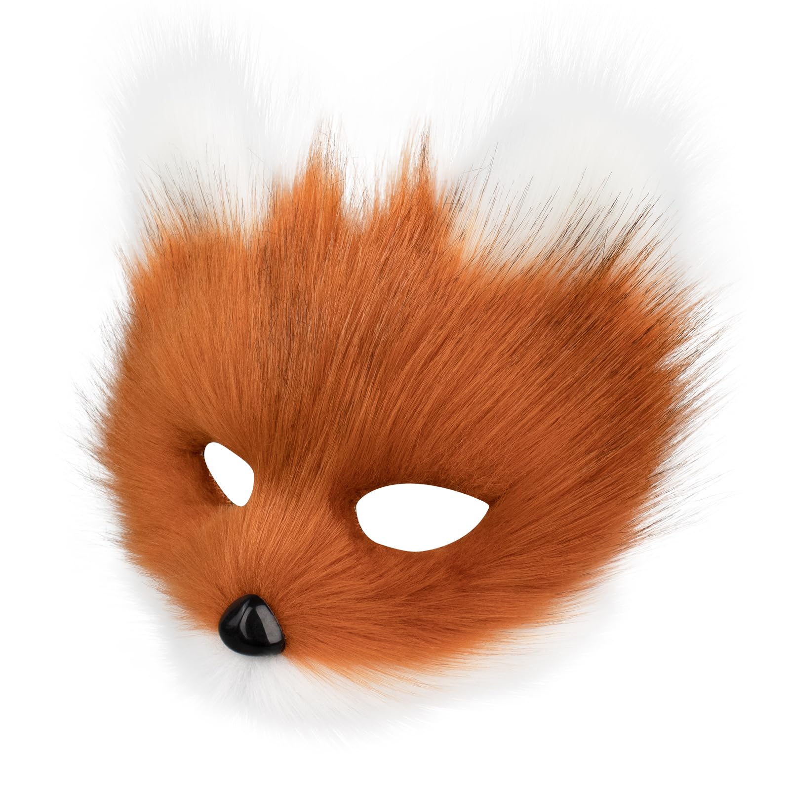 hbbhml Animal Fox Wolf Mask Halloween Party Cosplay Costumes Props Plush Cat Half Face Masks Carnival Christmas Masquerade