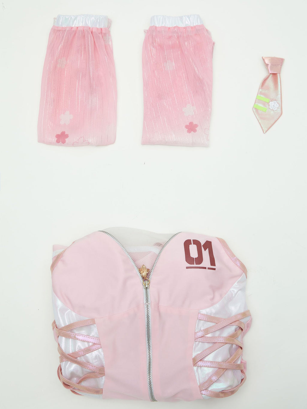 haikyuu Women Cosplay One Piece Swimsuit with Gloves Tie Anime Bathing Suit Halter Pool Party Musical Clubwear (US, Alpha, Large, Regular, Regular, Standard, Pink)