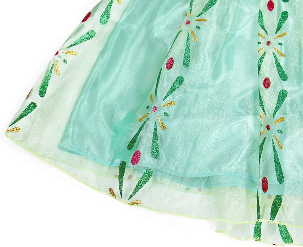 Xinfenglai Green Girls Cosplay Dress Princess Costume (7-8Years, Green)