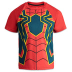 Marvel Avengers Big Boys 4 Pack Cosplay Athletic T-Shirts Black Panther, Hulk, Captain America & Spiderman 10