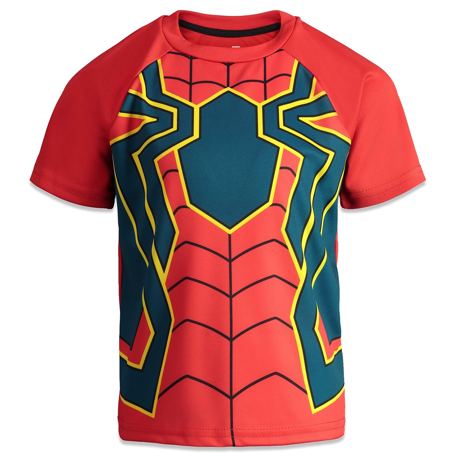 Marvel Avengers Big Boys 4 Pack Cosplay Athletic T-Shirts Black Panther, Hulk, Captain America & Spiderman 10