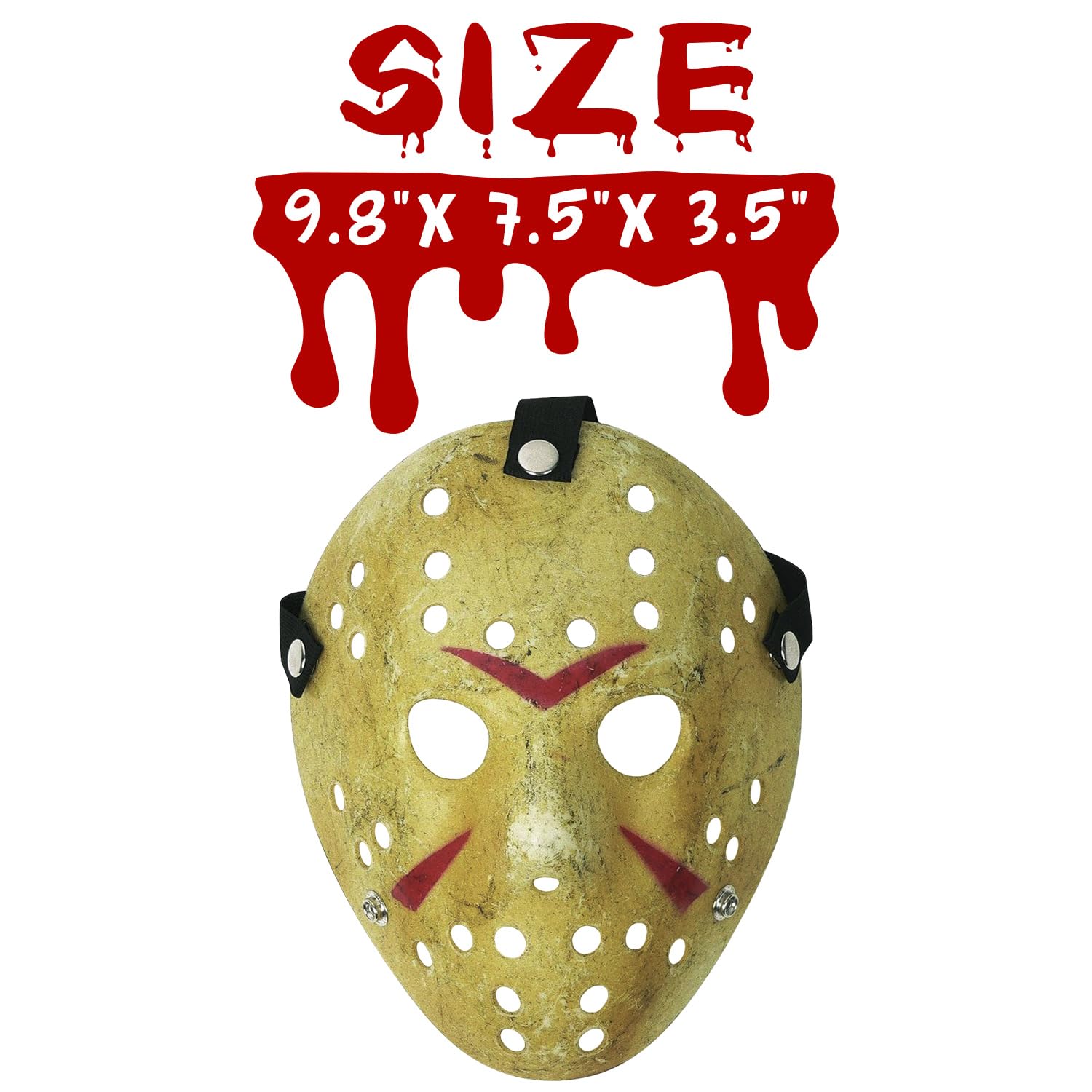 CASA CLAUSI Mask Cosplay Halloween Costume Mask Prop Horror Hockey Yellow