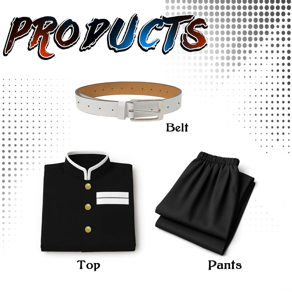 YHQuanta Muichirou Cosplay Costume Kimono Uniform Outfit Halloween Costume Adult (Large)