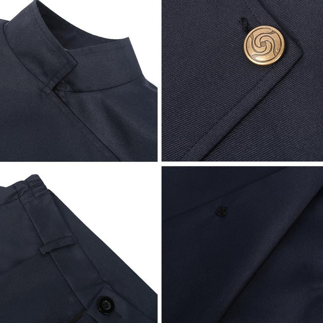 IMDAET Anime Cosplay Costume for Jujutsu Satoru Costume Costume Uniform for Men Halloween Party (With Wig, S) Main Image