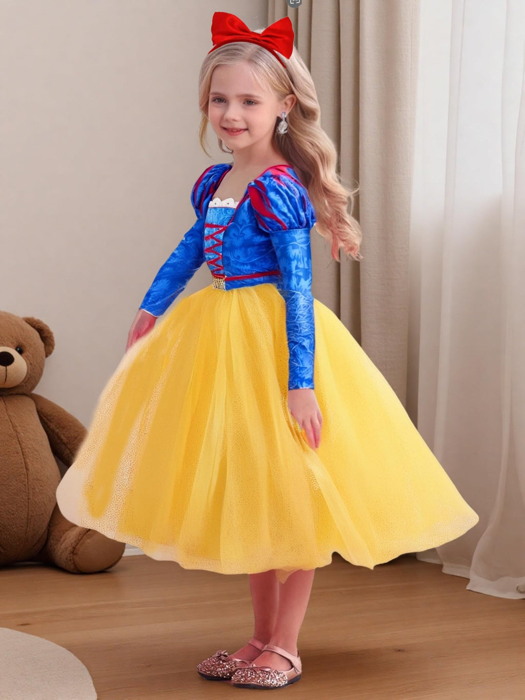 Princess Dress Up for Girls, Halloween Costume Cosplay Birthday Party Outfits for Kids 3-15 Years