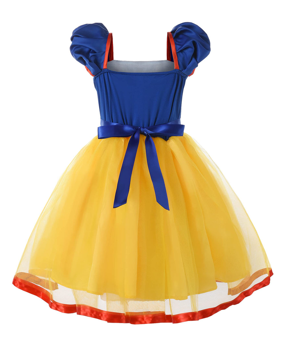 Uplus ME Light Up Princess Dress Up Clothes for Little Girls Toddler Kids Princess Costume Halloween Birthday Outfit (6-7Y/130)