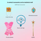 Princess Costume for Girls Cosplay Dress Halloween Birthday Party Dress Up Outfit 3-12Y