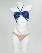 haikyuu Women Cosplay Swimsuit With Wrap Skirt Anime Two Piece Bathing Suit Halter Rave Swimwear