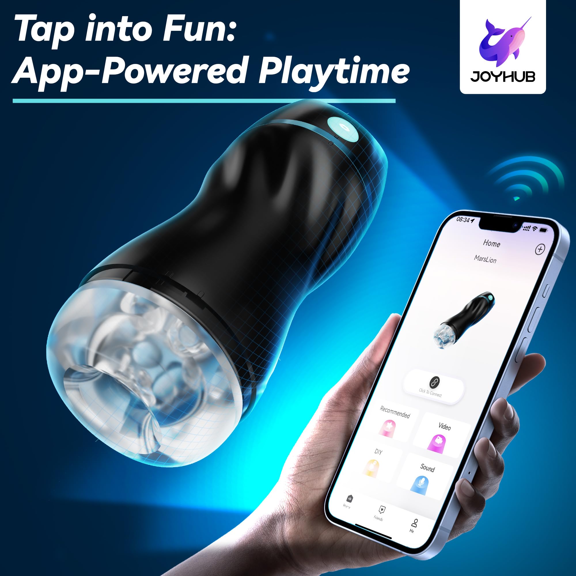 AI Interactive Sucking Male Masturbators - 7 Vibration & Suction Hands Free Pocket Pussy Male Stroker with 3D Realistic Textured, Blowjob Toy Penis Pump Adult Male Sex Toys for Men Erotic Massage Kits
