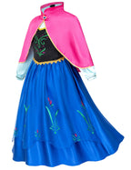 Princess Costumes Birthday Party Dress Up for Little Girls/Long Sleeve with Cape