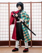 Nuoqi Giyuu Tomioka Cosplay Outfit Giyuu Cosplay Costume Mens Anime Robe Kimono Uniform Halloween XXL