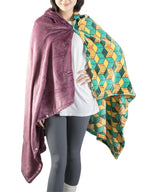 Hooded Wearable Blanket Hoodie Cosplay Cloak Shawl Wrap Nap Quilt 160x100 cm (63x40 in) (Red)