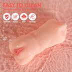 ZEMALIA 3 in 1 Pocket Pussy Male Masturbator Sex Toys for Men, 3D Textured Sex Doll with Sexy Mouth Realistic Vagina Tight Anus, Mens Stroker Adult Toy for Man Masturbation