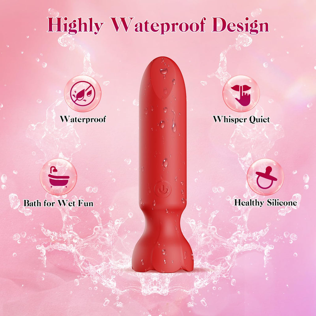 Mini Bullet Vibrator Adult Toys - Vibrators App Controlled Female Sex Toys with 9 Vibration Modes, Lipstick G Spot Dildo Clitoral Vibrator, Long Distance Discreet Vibrator for Women & Couples (Pink)