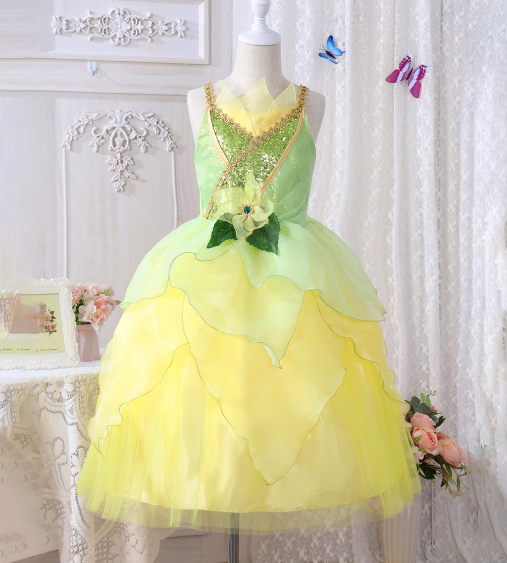 Girls Cinderella Costumes Halloween Princess Dress Up Fancy Birthday Party Ball Gown