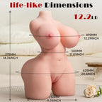 Sex Doll Male Sex Toys - baiwatt Adult Toys with 2:1 Hip-to-Waist Ratio Big Boobs & Soft Ass, Sex Dolls for Men Realistic Textured Vaginal Anal Tunnel, Pocket Pussy Male Masturbator Built-in Skeleton