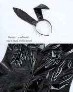 Nuoqi Black Womens Bunny Costume Bunny Girl Cosplay Suit Adult Halloween Outfit XXL