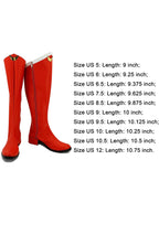 Wolancy Boots Cosplay Red Boots Shoes Halloween Outfit for Adult Women