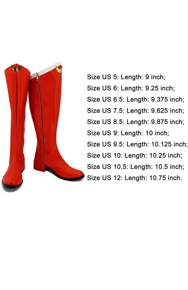 Wolancy Boots Cosplay Red Boots Shoes Halloween Outfit for Adult Women Main Image
