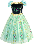 Xinfenglai Green Girls Cosplay Dress Princess Costume (7-8Years, Green)