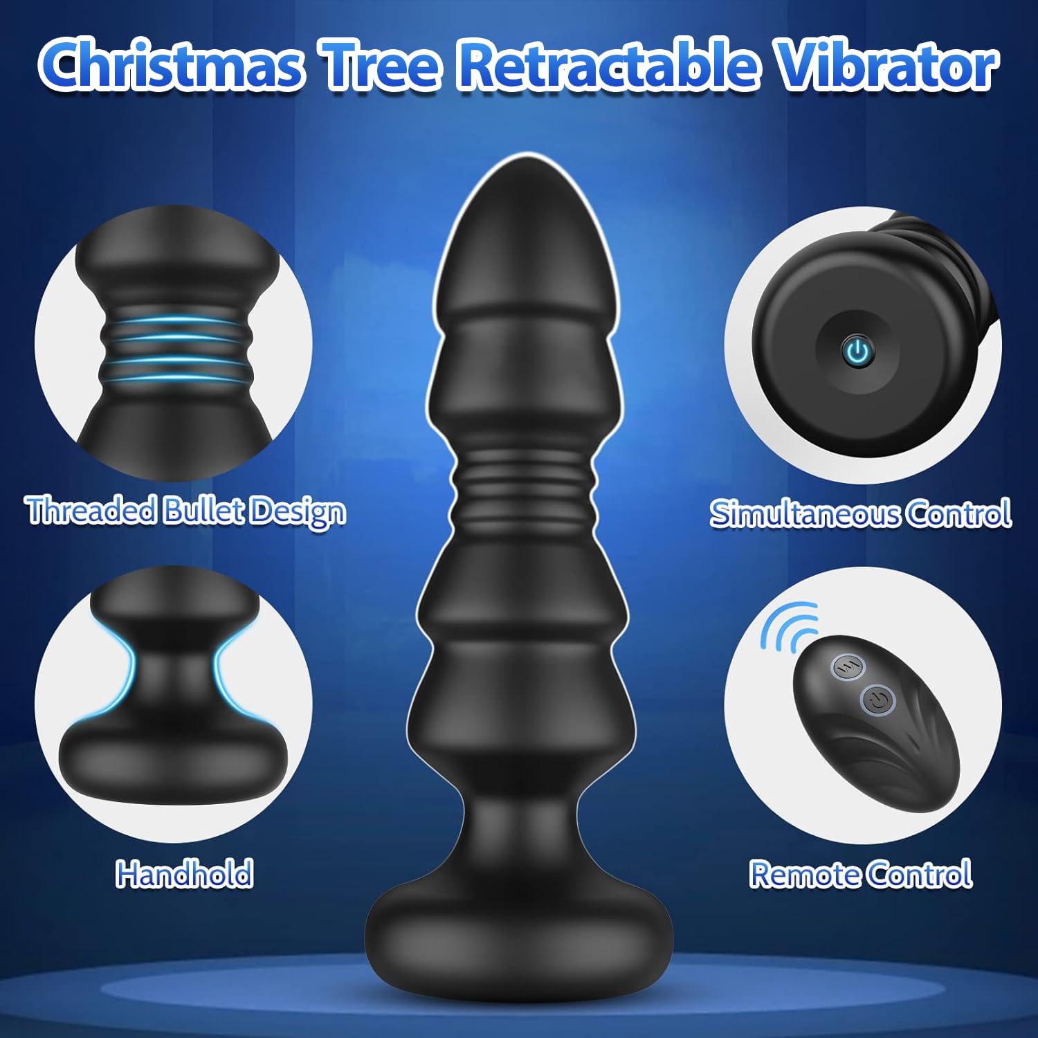 Thrusting Sex Toys Anal Plugs - Anal Toys Sex Toy Remote Control Vibrating Butt Plug G Spot Vibrator, Anal Beads with 5 Vibrating & Thrusting Prostate Massager, Anal Sex Toys for Male and Female