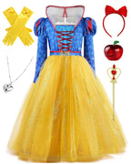 Princess Dress Up for Girls, Halloween Costume Cosplay Birthday Party Outfits for Kids 3-15 Years
