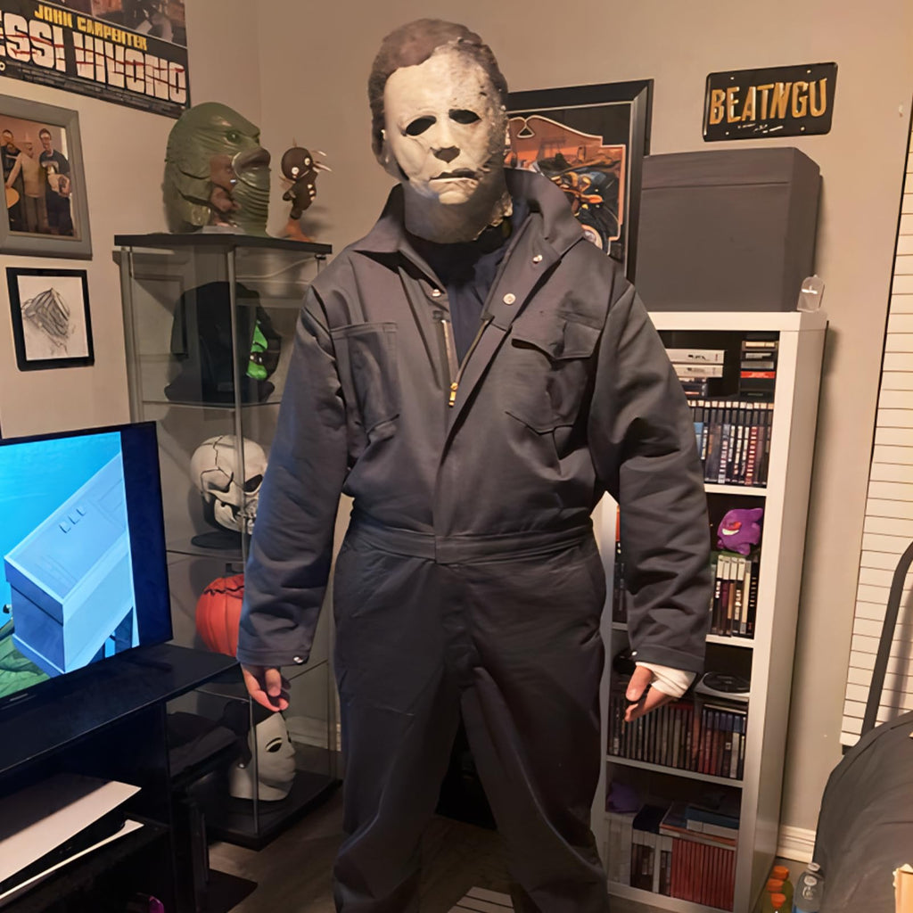 Halloween Horror Movie Cosplay Mask, For Michael Myers Cosplay Mask, High-Detail Design Latex Full Head Masks for Masquerade, Party & Horror Themed Events, Scary Slasher Costume Prop for Adults