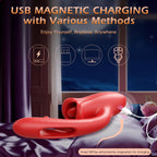 Vibrator Adult Sex Toys for Women, APP Remote Control Tongue Rose Sex Toy Dildo Vibrators G Spot Vibrator with 9 Licking Sucking & Flapping Clitoral Stimulator Anal Nipple for Female Men Couples