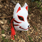 YangYong Fox Cosplay Mask for Masquerade Ball Party Halloween, Japanese Kitsune Kabuki (G)