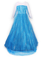 JerrisApparel Princess Dress Queen Costume Cosplay Dress Up with Accessories (5-6, Blue with Accessories)