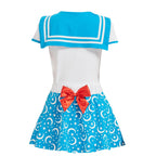 kiligspace Cotton Romper Onesie Pajamas Bodysuit Button Crotch Romper-Sailor Moon Onesie Skirt Set