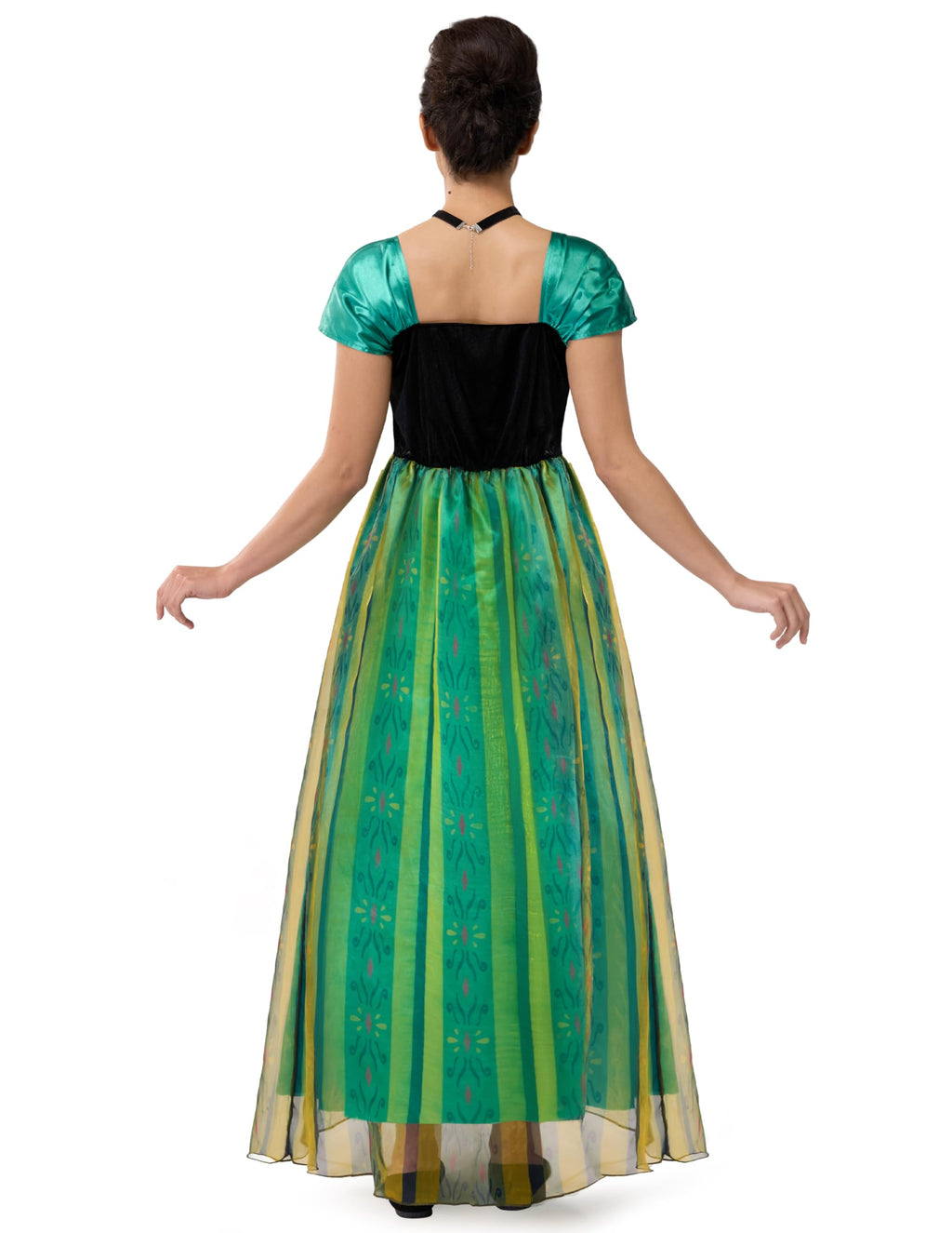 Spooktacular Creations Adult Princess Costume, Halloween Women Coronation Dress Costume Cosplay, Green Princess Dress-XXL