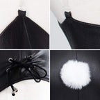 Womens Bunny Costume Girl Suit Senpai Cosplay Anime Role Costume One Piece Bodysuit Removable Padded with Stockings Set (S)