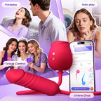 Vibrator Dildo Sex Toys for Women - MOOLIGIRL Rose Sex Toy with Thrusting G Spot Vibrators & 10 Sucking Modes for Clitoral Nipple Stimulation Anal Double-Ended Dildos Adult Sex Toys Games for Couples