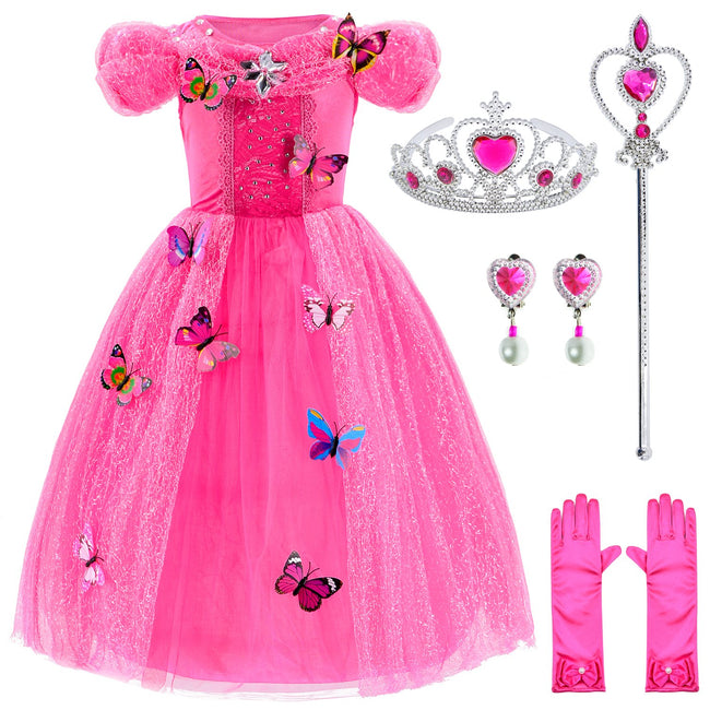 Princess Dress Up Party Costumes with Deluxe Accessories Set Main Image