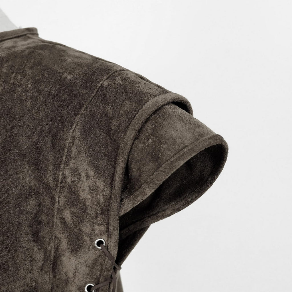 TEYHUI 5 Pcs Norse Viking costume men renaissance costume Medieval tunic Pirate costume men adult(Z3758GY,L)