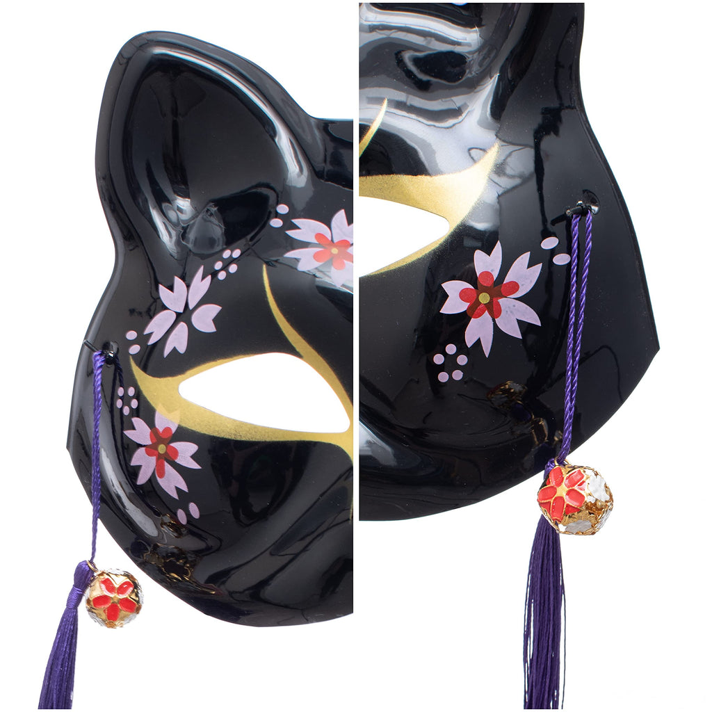 AiMiNa Japanese Kitsune Inu Boku Fox Cat Cute Cosplay Half Mask Masquerade Christmas(Style 3)