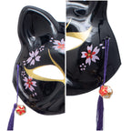 AiMiNa Japanese Kitsune Inu Boku Fox Cat Cute Cosplay Half Mask Masquerade Christmas(Style 3)