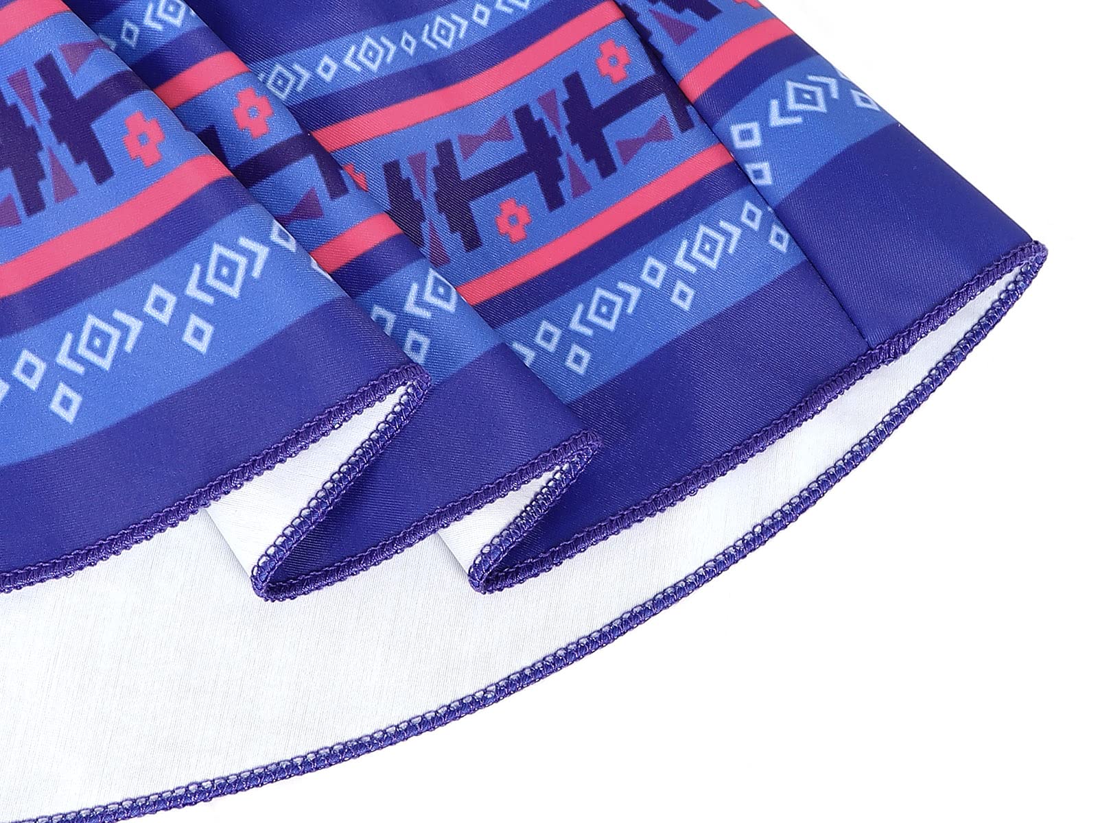 COTRIO Princess Bathing Suit for Girls Princess Swimsuit Girl Floral Ruffle 2 Piece Bikini Set Swimming Suits Off Shoulder Beach Swimwear Size 6 (5-6 Years, Blue)