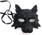 MasqStudio Black Wolf Mask Animal Masquerade Halloween Costume Cosplay Party mask (BLACK)