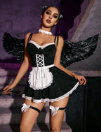 Avidlove Sexy Maid Lingerie for Women Maid Costume French Maid Outfit Lingerie Dress Sets Black S
