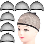 Fandamei 6PCS Wig Cap, 6PCS Black Mesh Wig Cap Net, Closed End Hair Mesh Net, Liner Weaving Caps for Women, Men, Kids, Wig Caps for Halloween, Cosplay