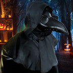 HAOSUN Plague Doctor Mask and Cloak Halloween Costumes for Men 3 in 1 Scary Masks for Adult