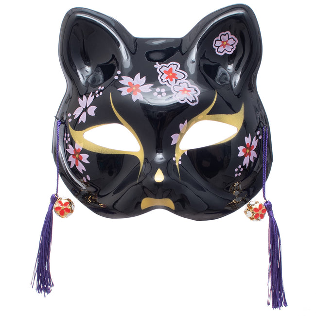 AiMiNa Japanese Kitsune Inu Boku Fox Cat Cute Cosplay Half Mask Masquerade Christmas(Style 3) Hover Image