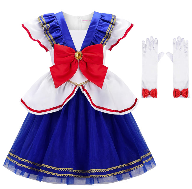 ReliParty Cosplay Kids Sailor Costume for Girls Japanese School Girl Dress, 100 Hover Image