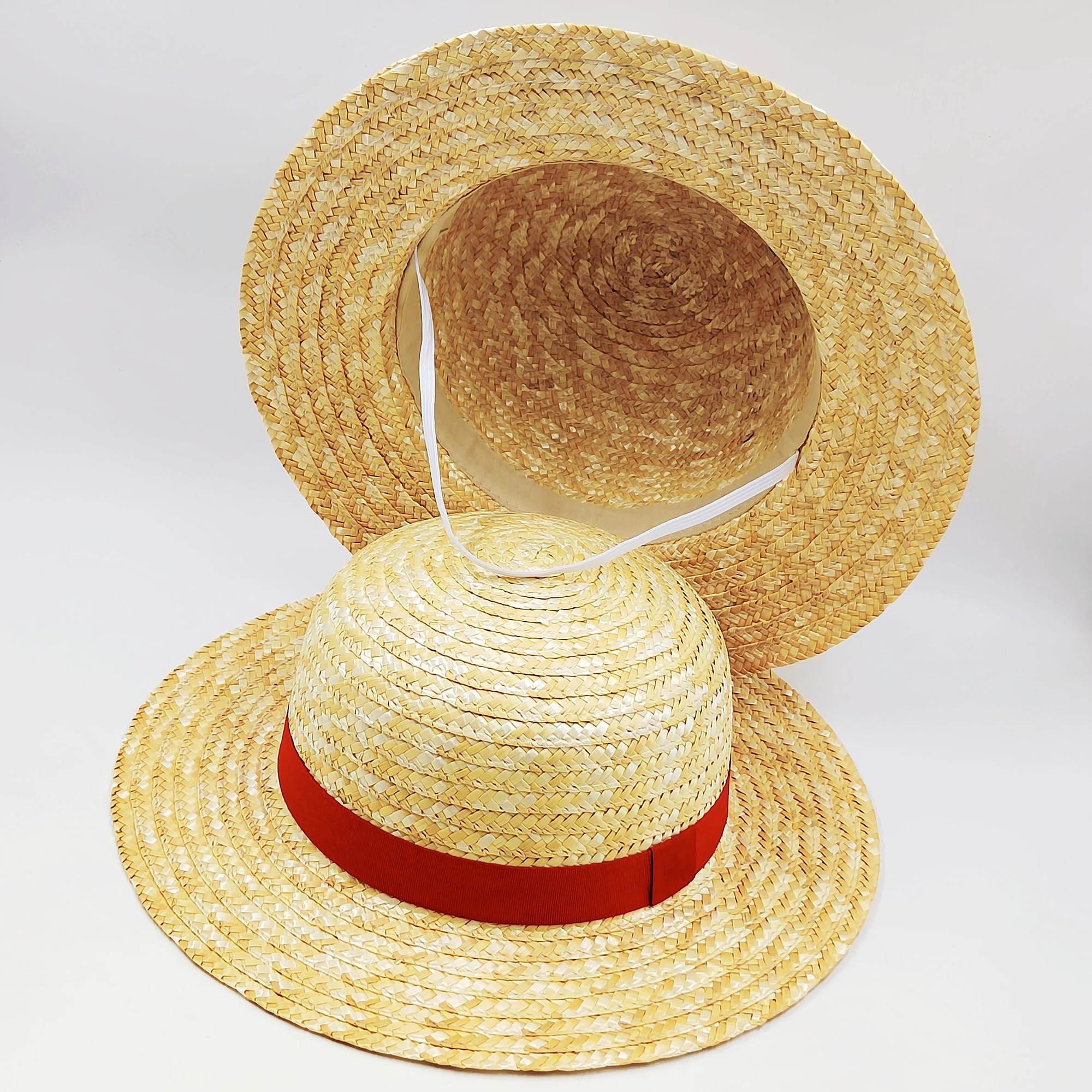 Memfish Straw Hat Halloween Party Yellow Strawhats with String Summer Beach Hats Performance Props for Youth Men Women