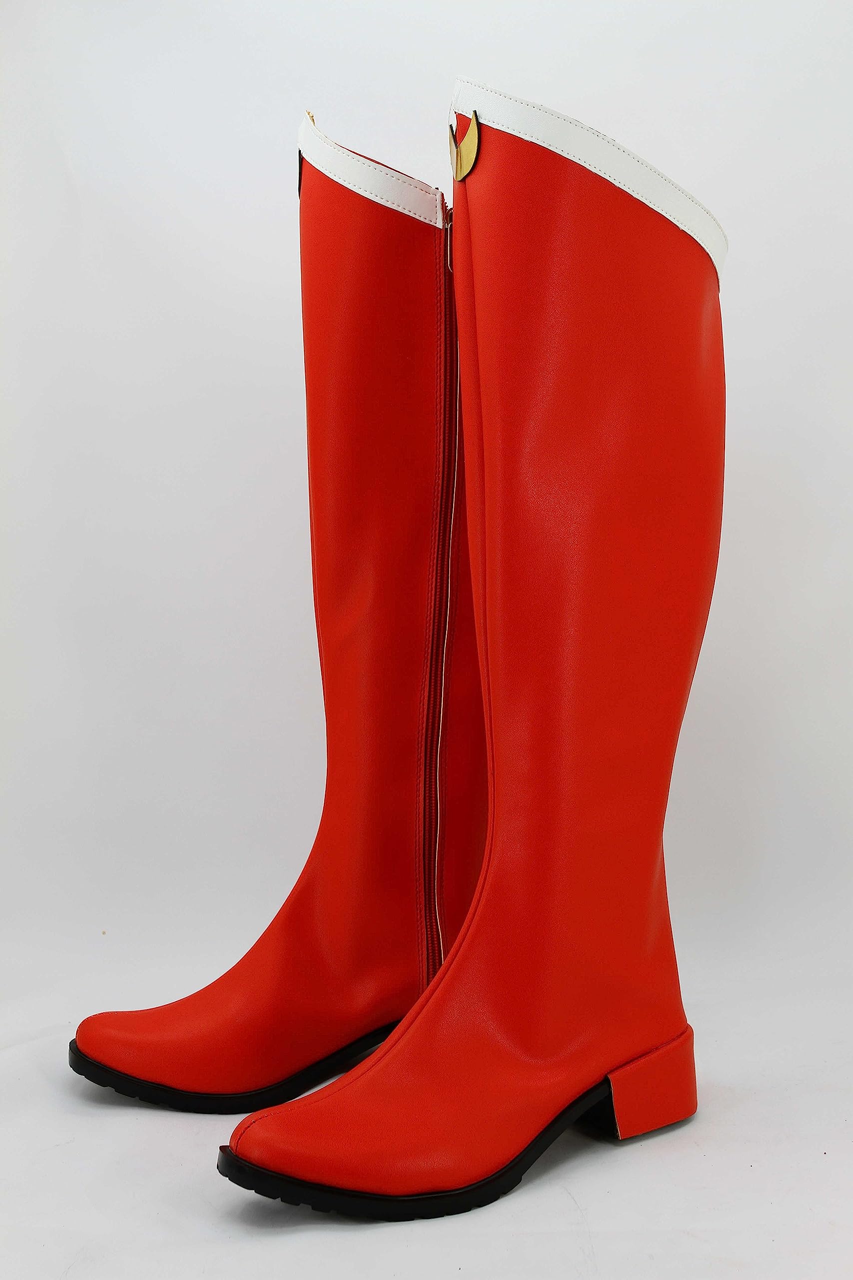 Wolancy Boots Cosplay Red Boots Shoes Halloween Outfit for Adult Women