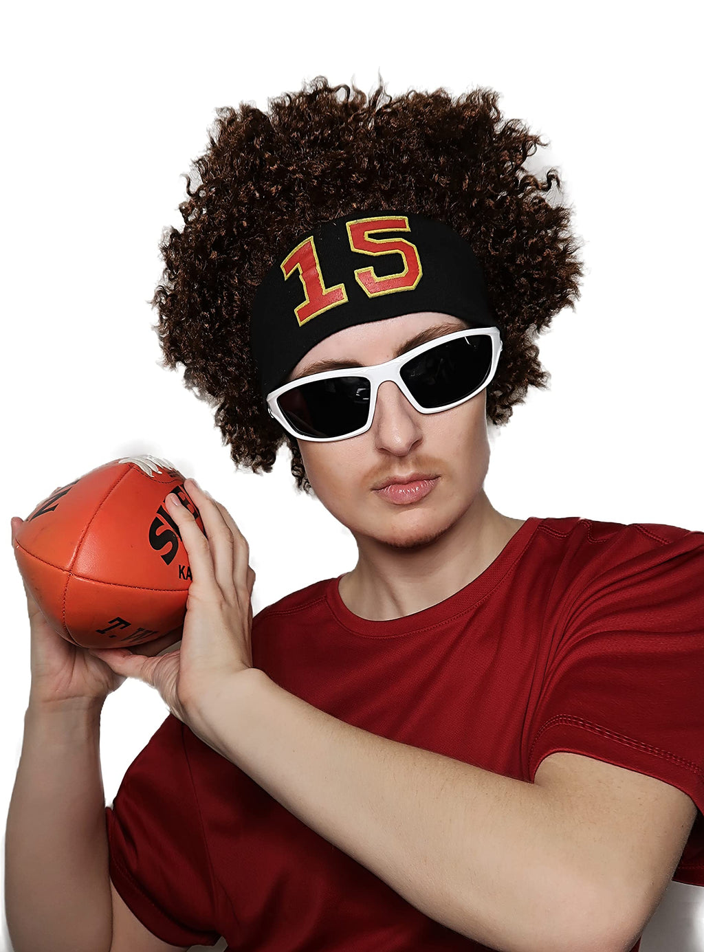 ALLAURA Compatible with Sonny Bono Wig – 60s 70s Men’s Short Brown Wig + Mustache for Hippie, Singer, TV Star, Cop, Detective Costumes – Liberty Duo, Limu & Doug, Uncle Rico, Retro Halloween Outfit